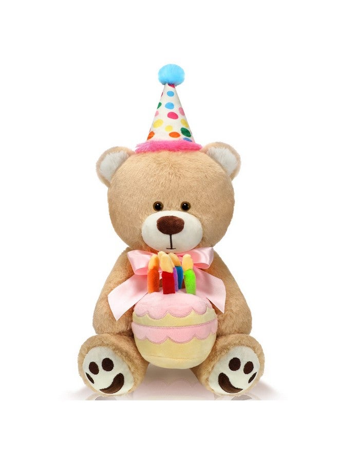 20 Inches Plush Birthday Bear Stuffed Animal Happy Birthday Bear With Cake Stuffed Bear Plush Toy For Kids Boys Girls Birthday Gifts Party Decorations