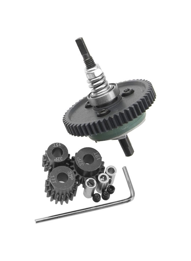 Steel 6878 Differential Gear Slipper Clutch 54T 32P Spur Gear With 15T/17T/19T Pinions Gear Sets Compatible With Traxxas Slash 4X4 / Stampede 4X4 / Rustle 4X4 1/10 Rc Car