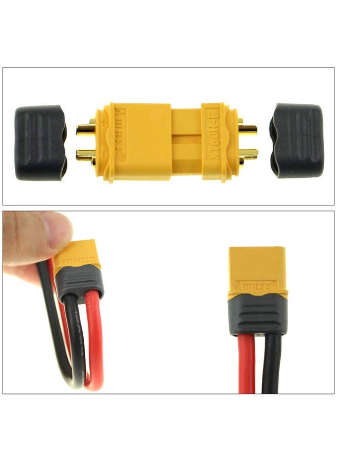 Amass 10 Pair Xt60H Bullet Connector Plug Upgrated Of Xt60 Sheath Female & Male Gold Plated For Rc Parts … … …