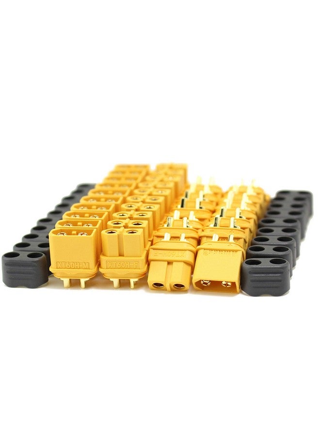 Amass 10 Pair Xt60H Bullet Connector Plug Upgrated Of Xt60 Sheath Female & Male Gold Plated For Rc Parts … … …