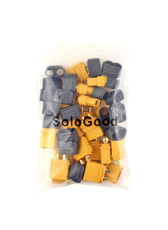 Amass 10 Pair Xt60H Bullet Connector Plug Upgrated Of Xt60 Sheath Female & Male Gold Plated For Rc Parts … … …