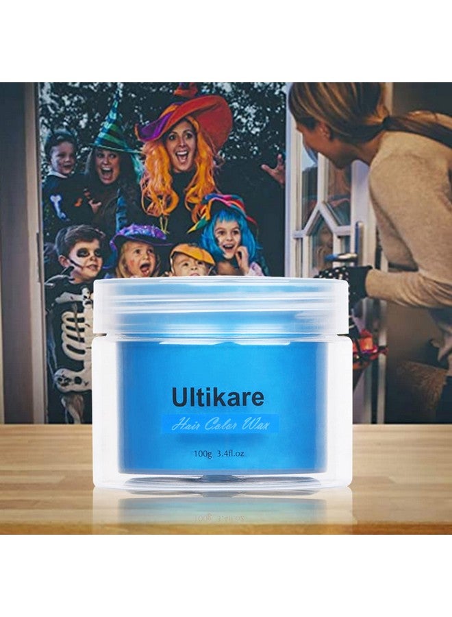 Temporary Hair Color For Kids Ultikare Blue Hair Dye Natural Styling Wax Color Instant Mud Cream Gel 3.4 Fl Oz Girl Gifts Party Cosplay Diy Children'S Day