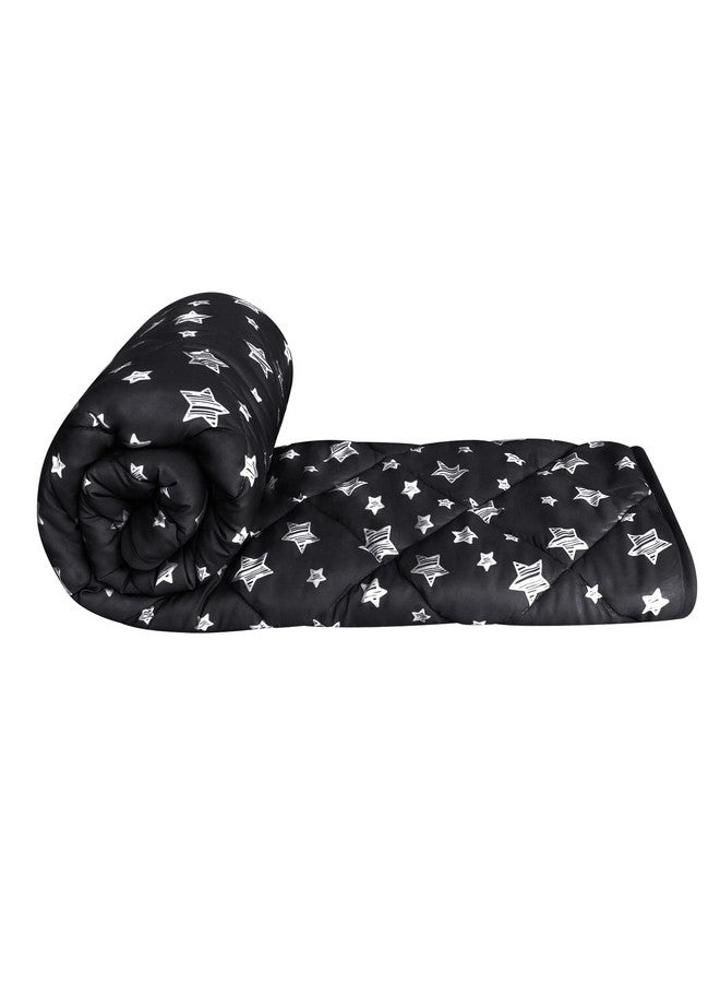 Toddler Comforter Down Alternative Lightweight Crib Comforter Quilted Kids Blanket With Black Star Print Ultra Soft And Comfortable Baby Comforter Toddler Quilt 39X47 Inches