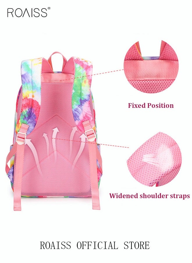 3 Piece Backpack Set Large Capacity Waterproof and Wear Resistant Same Color Series Lunch Bag and Pencil Case Large Capacity Storage Scientific Storage Simple Style Short Distance Travel Bag Student Backpack Laptop Bag