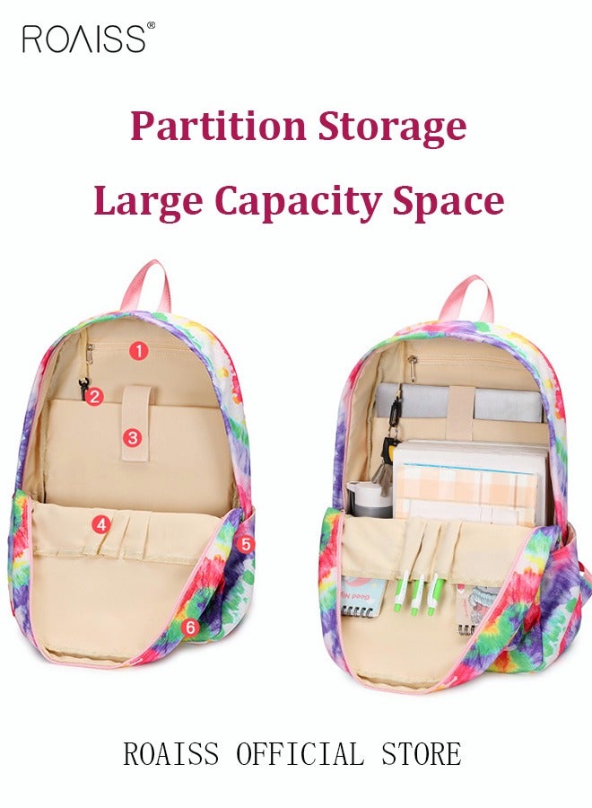 3 Piece Backpack Set Large Capacity Waterproof and Wear Resistant Same Color Series Lunch Bag and Pencil Case Large Capacity Storage Scientific Storage Simple Style Short Distance Travel Bag Student Backpack Laptop Bag