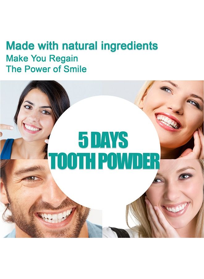 5 Days Organic Vegan Fluoride Free Remineralizing Tooth Cleaning Powder 50 gm