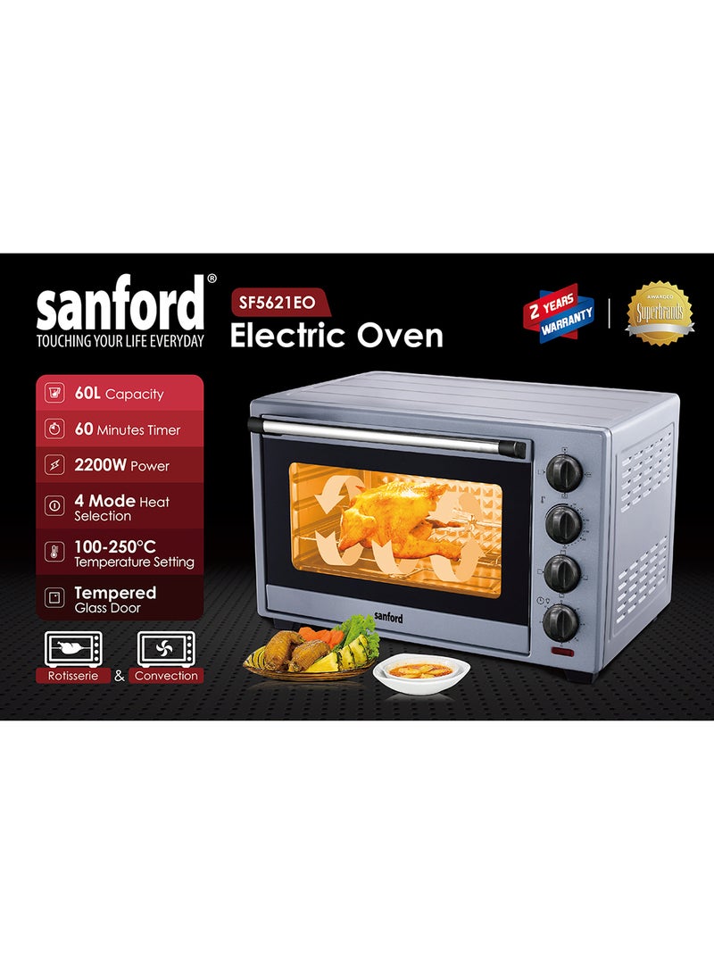 SANFORD ELECTRIC OVEN 60.0 LITRE 60 L 2000 W SF5621EO BS Black