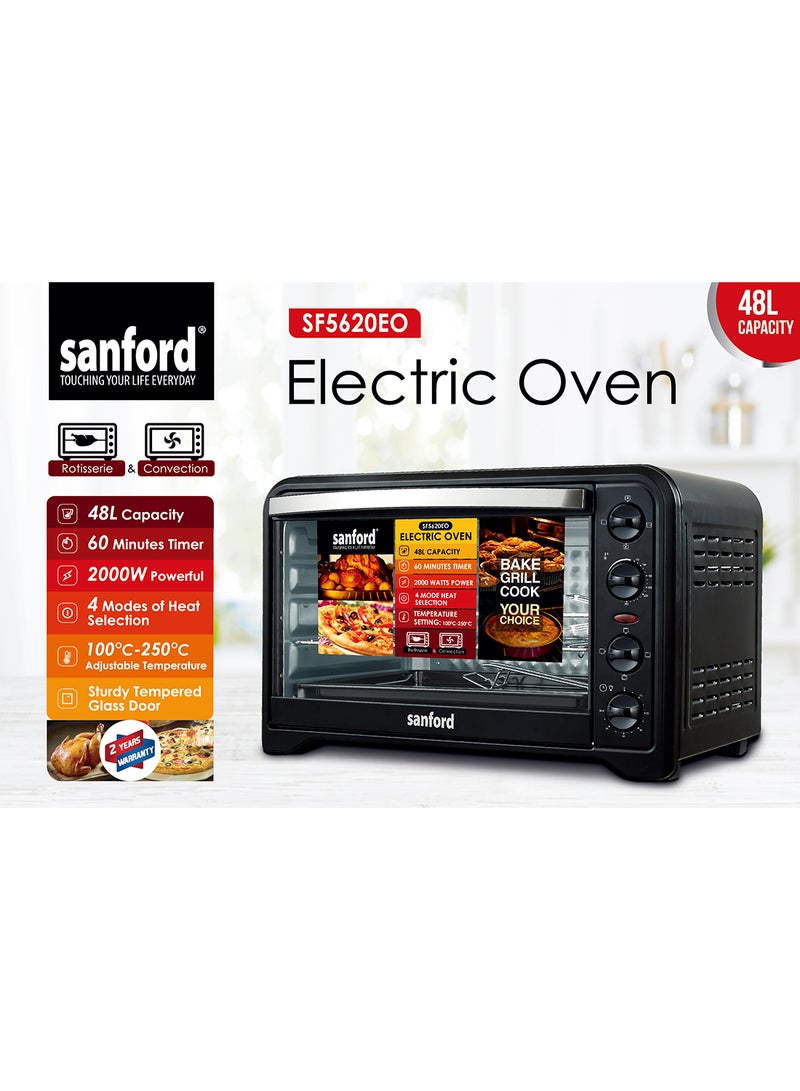 SANFORD ELECTRIC OVEN 48.0 LITRE 2000 WATTS 48 L 2000 W SF5620EO BS Black