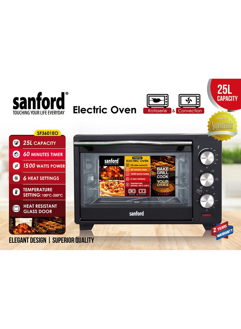 SANFORD ELECTRIC OVEN 25.0 LITRE 1380 WATTS 25 L 1500 W SF3601EO BS Multicolour