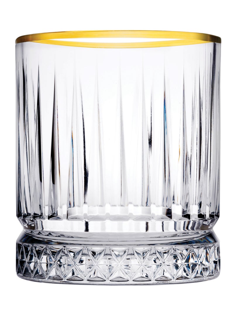 4-Piece Elysia Golden Touch Glass Set, 355 ml Clear