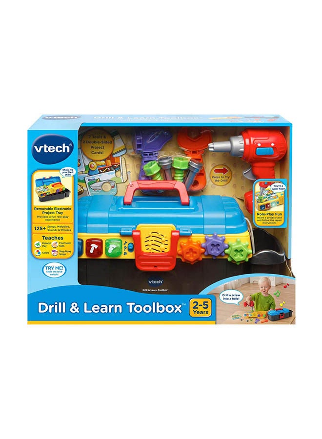 Drill And Learn Toolbox, Toy With Music, Lights, Colours, Baby Interactive, Educational Gift Suitable