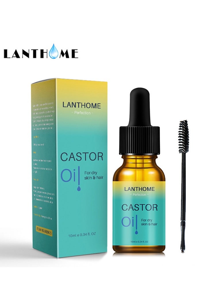 Lanthome castor oil castor oil eyelash hair care liquid 10ml hair care essential oil