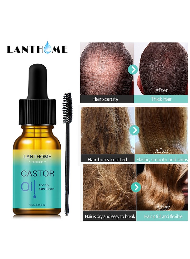 Lanthome castor oil castor oil eyelash hair care liquid 10ml hair care essential oil