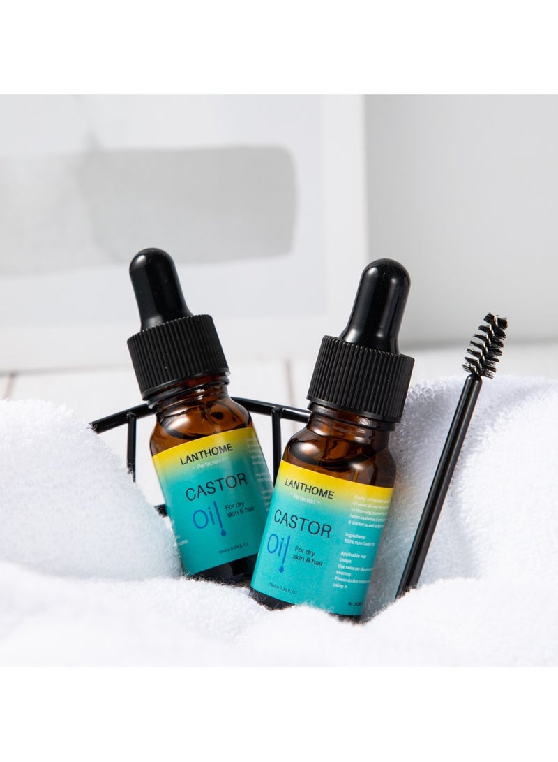 Lanthome castor oil castor oil eyelash hair care liquid 10ml hair care essential oil