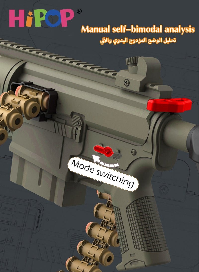 Rotating Gatling Toys Gun for Kids,Electric Gun Toy with Muzzle Simulation Rotation Function,Manual and Electric Dual Mode,30*Safe Soft Bullet,Kids Eeducational Model Gun Toy