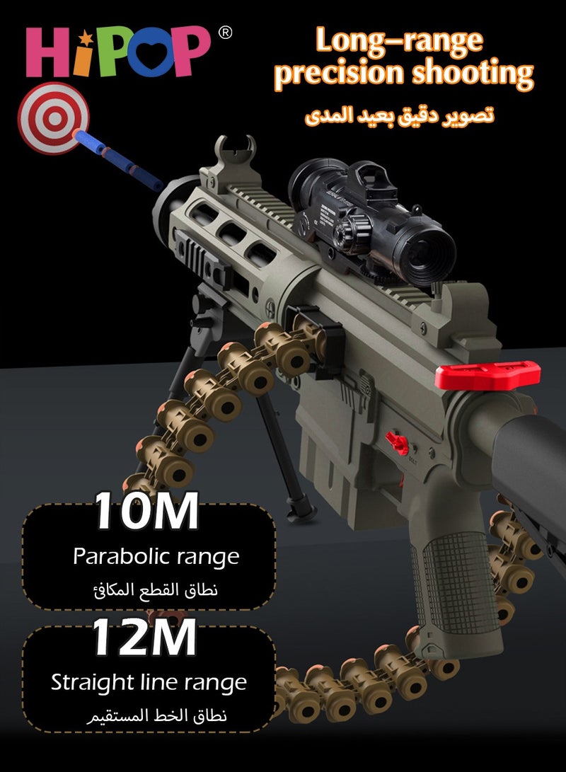 Rotating Gatling Toys Gun for Kids,Electric Gun Toy with Muzzle Simulation Rotation Function,Manual and Electric Dual Mode,30*Safe Soft Bullet,Kids Eeducational Model Gun Toy