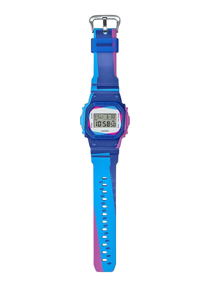 Men's Digital Resin Wrist Watch DWE-5600PR-2DR - 40 Mm