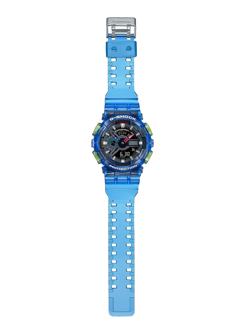 Men's Analog+Digital Resin Wrist Watch GA-110SS-1ADR - 45 Mm