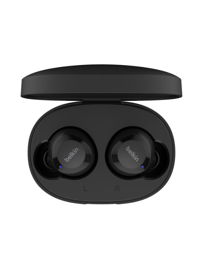 SoundForm Bolt True Wireless Earphones | Bluetooth 5.2 Earbuds, 33hrs Battery life, 2 Mics, Clear Calls, IPX4 Rating, Portable, Stereo HiFi Sound, Tap Control, For Apple/Android OS Black