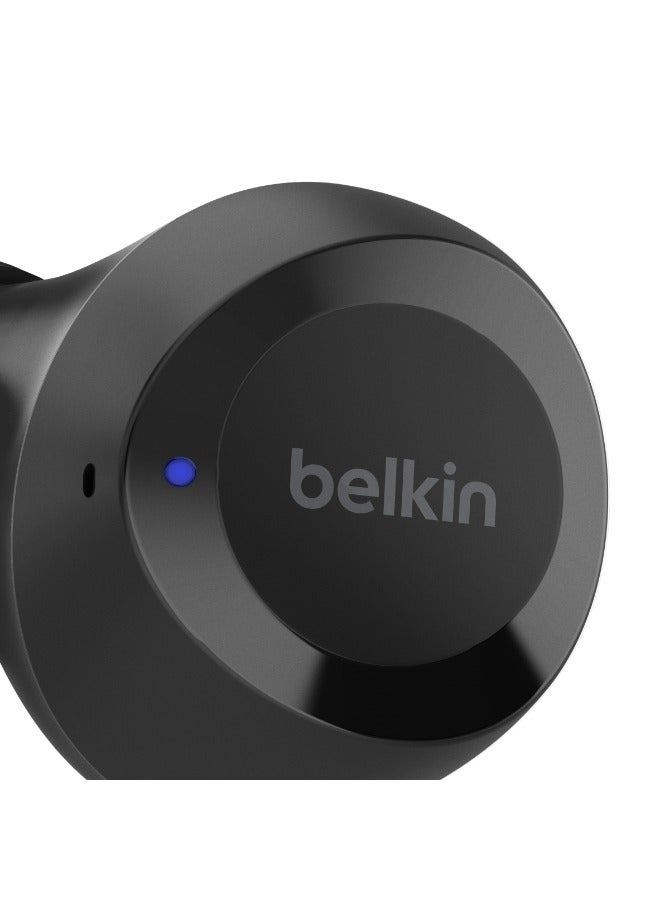 SoundForm Bolt True Wireless Earphones | Bluetooth 5.2 Earbuds, 33hrs Battery life, 2 Mics, Clear Calls, IPX4 Rating, Portable, Stereo HiFi Sound, Tap Control, For Apple/Android OS Black