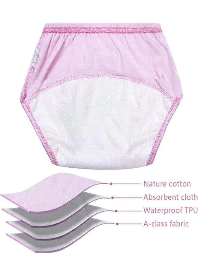 6 Pieces Baby Potty Training Pants, Cute Breathable Potty Training Underwear, Toddler Training Underwear for 1-3 Years Girls and Boy Strong Absorbent Cotton Training Pants