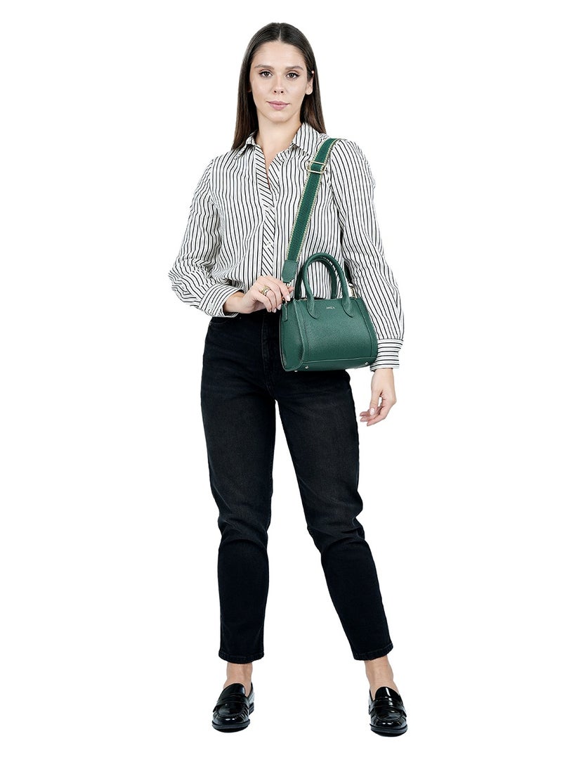 Elora Women's Leather Women's Shoulder Crossbody Bag with Woven Strap