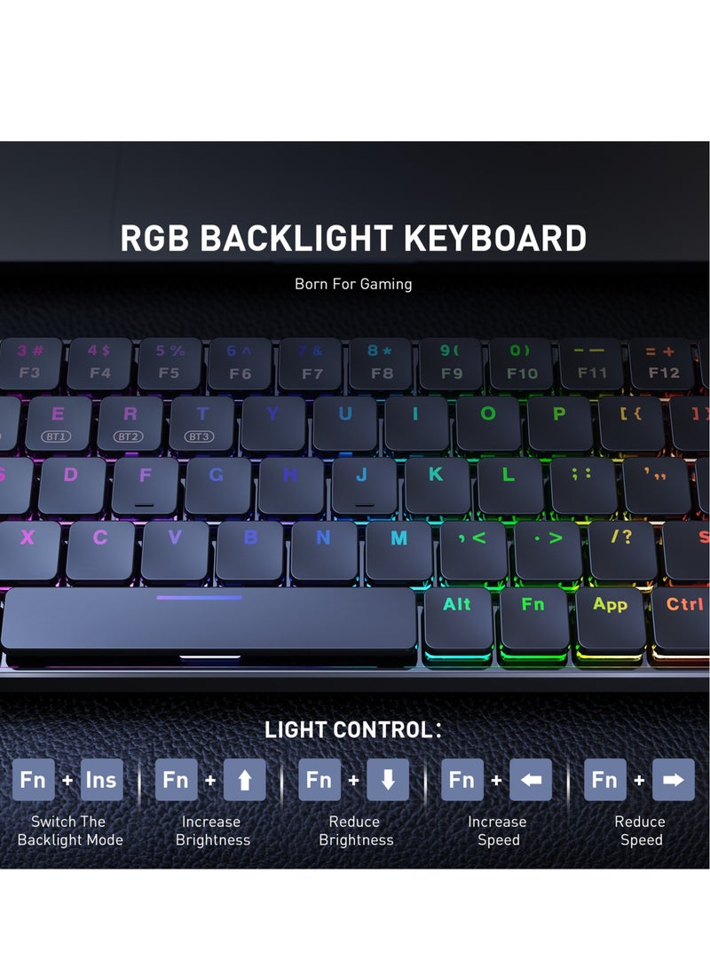 G29 Professional 69 Keys Mini Wired Mechanical Gaming Keyboard Type-C port RGB Keyboard