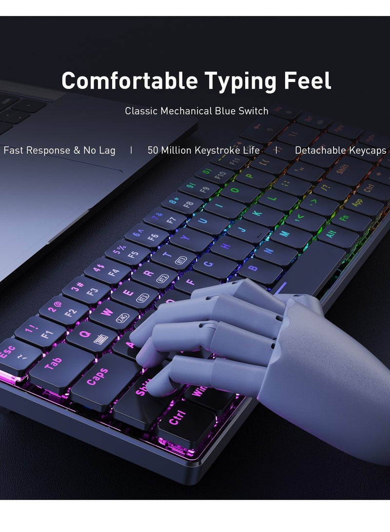 G29 Professional 69 Keys Mini Wired Mechanical Gaming Keyboard Type-C port RGB Keyboard