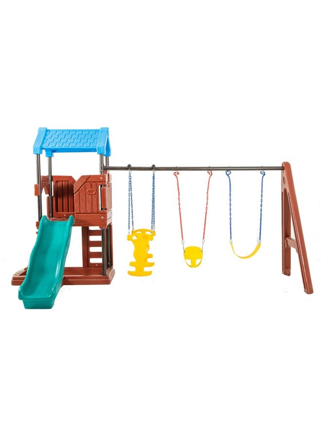 Kids Swing Slide Playset Plastic Commercial Playground Equipment Backyard