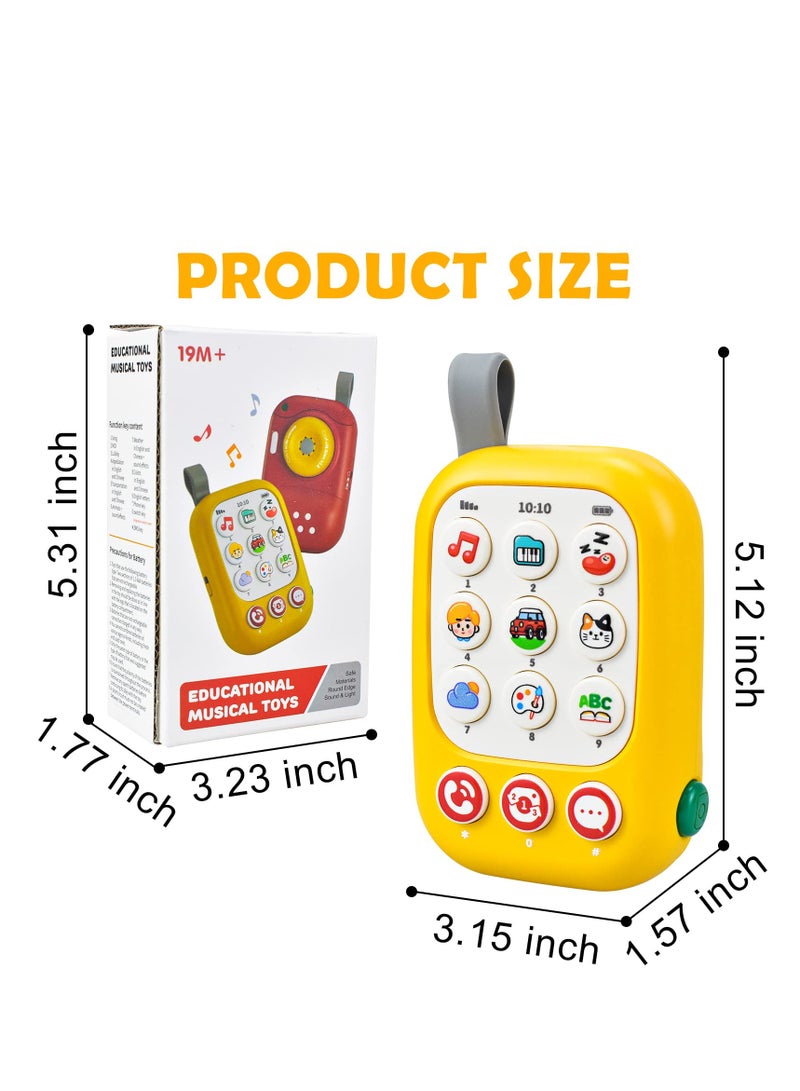 Kids Mobile Phone Soft and Safe Baby Toy Phone with Animal Sounds and Music,Toddler Phone