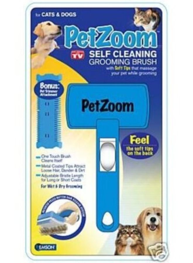 Pet Zoom Self Cleaning Grooming Brush