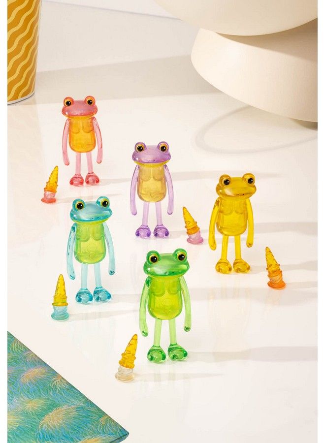 Ice Cream Drop Acrylic Frog Mini Figure Blind Box Includes 1 Of 6 Collectable Figurines Authentic Japanese Design Made From Durable Plastic