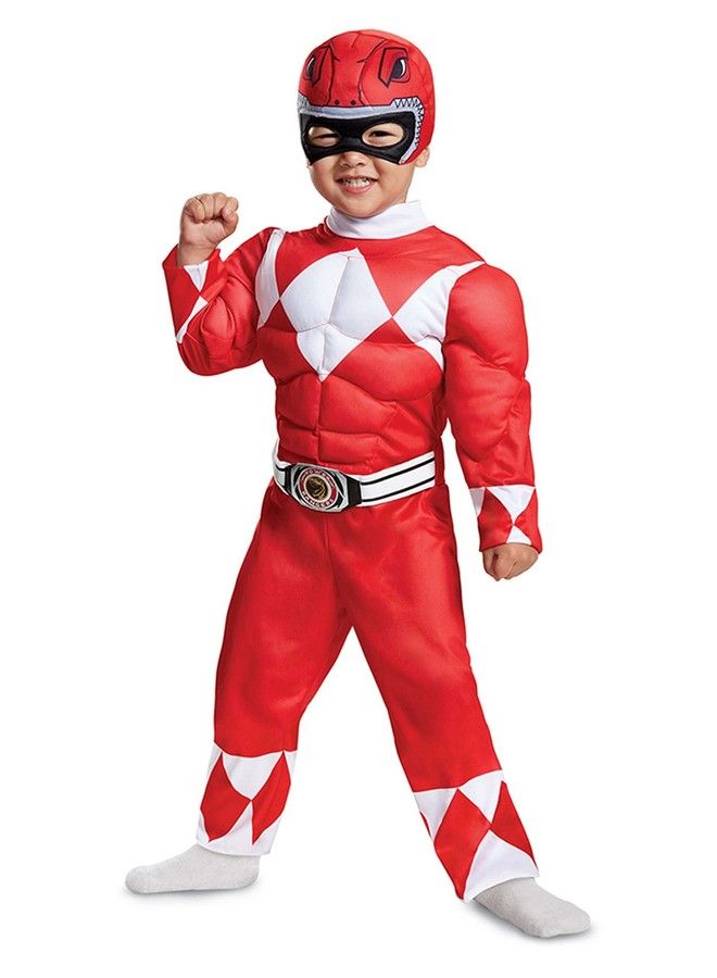 Red Ranger Toddler Muscle Child Costume Red Size/(2T)