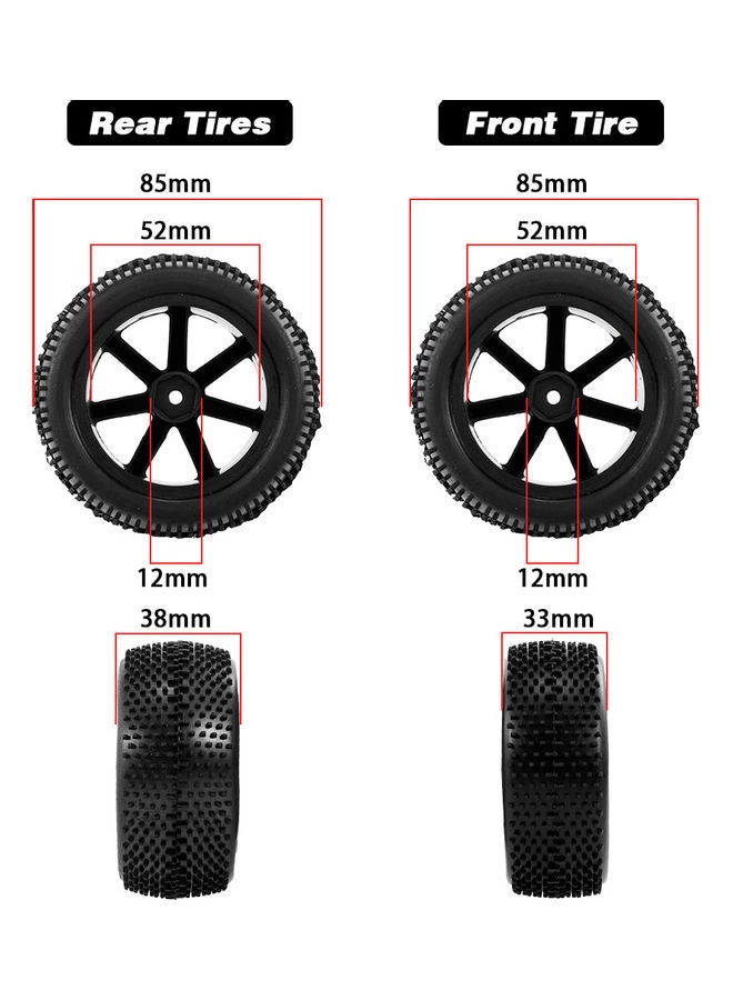 4 Piece Front And Rear Tire 18 x 4 x 18cm
