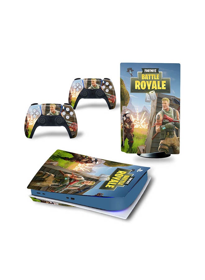 Console And Controller Sticker Set For PlayStation 5 Disc Version Battle Royale