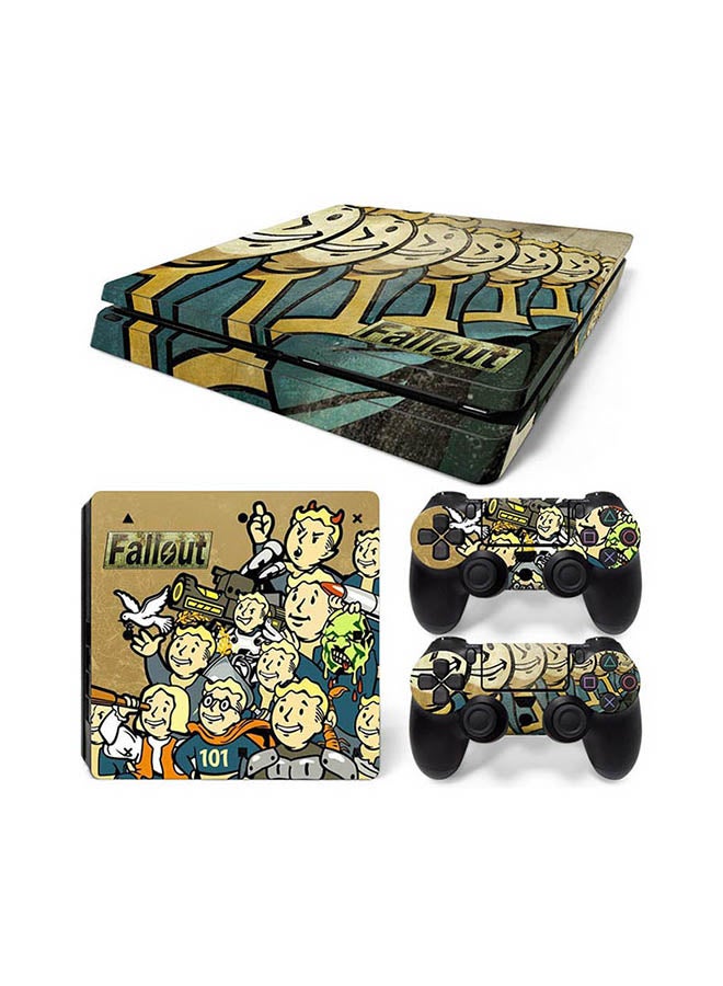 Console And Controller Sticker Set For PlayStation 4 Slim Fallout