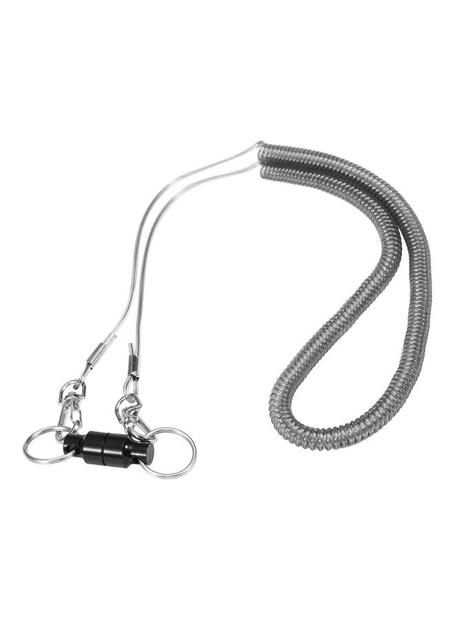 2-Piece Magnetic Net Release Holder With Coiled Lanyard