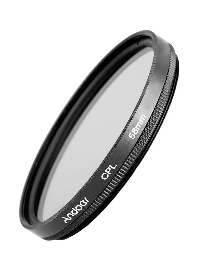 Circular Polarized Lens Filter 5.8cm Black/Clear