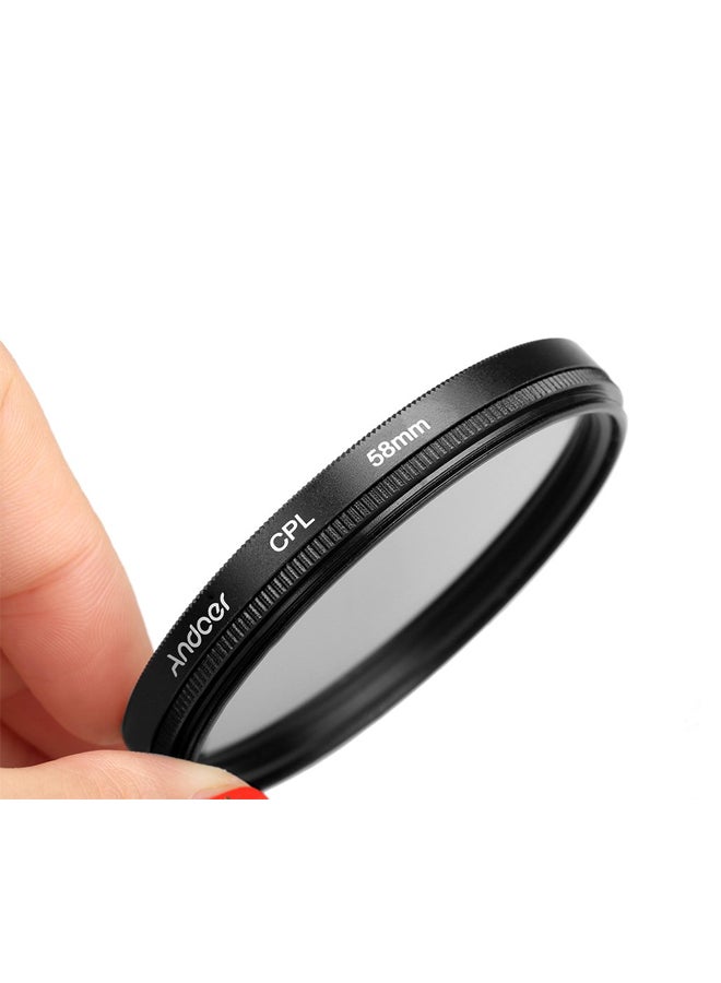 Circular Polarized Lens Filter 5.8cm Black/Clear