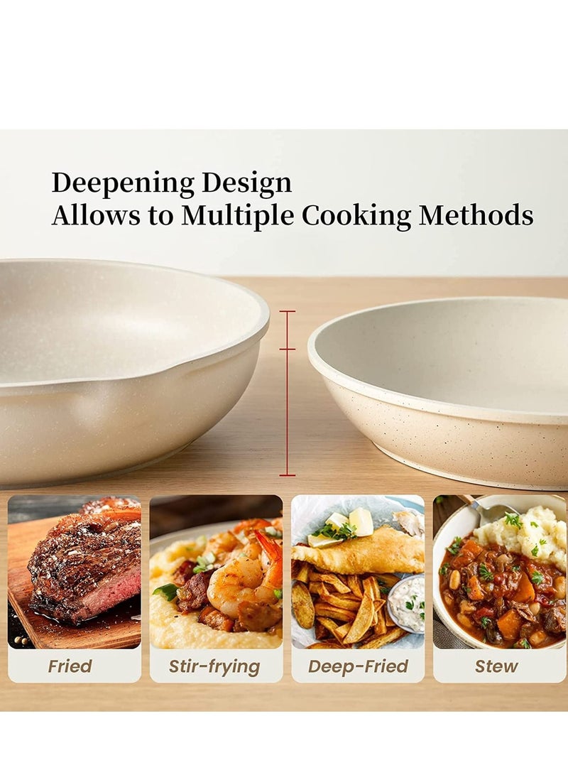 7-Piece Cook Set,  Saucepans 18/24/28 cm with Airtight Lids, 24cm Frying Pans, All Heat Sources Including Induction