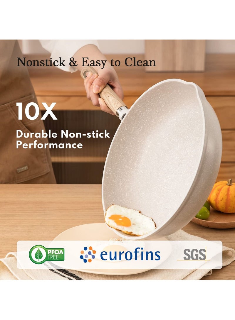 7-Piece Cook Set,  Saucepans 18/24/28 cm with Airtight Lids, 24cm Frying Pans, All Heat Sources Including Induction