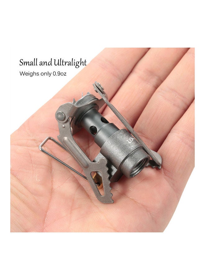 2-Piece Titanium Alloy Gas Stove With Cooking Lighter Stove(8.5x6), Lighter(10)cm