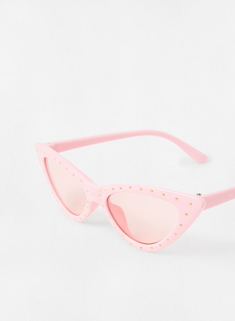 Girls' Diamante Cat Eye Sunglasses