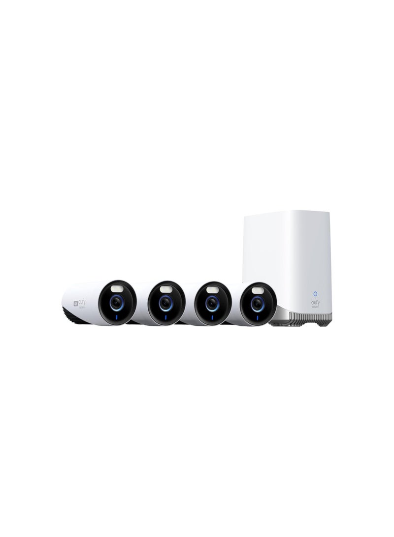 E8600 NVS eufy Security eufyCam E330 (Professional) 4-Cam Kit 4K Outdoor Security Camera System, 10CH Wired Wi-Fi NVR with 1TB Hard Drive for 24/7 Recording, Cross-Camera Tracking, No Monthly Fee