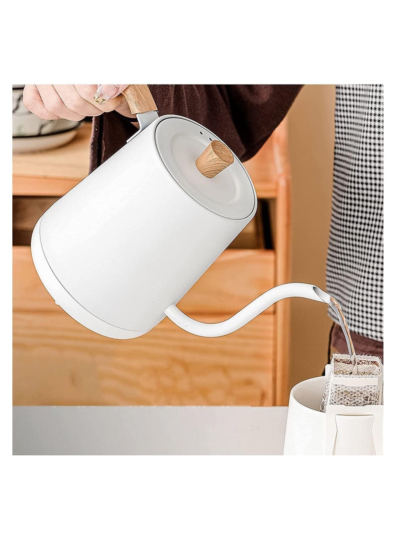 Coffee Pot 900ml Ultra-fast Boiling Hot Water Kettle Stainless Steel Electric Kettle Automatic Temperature Control Constant Temperature 1000w Rapid Heating (white)