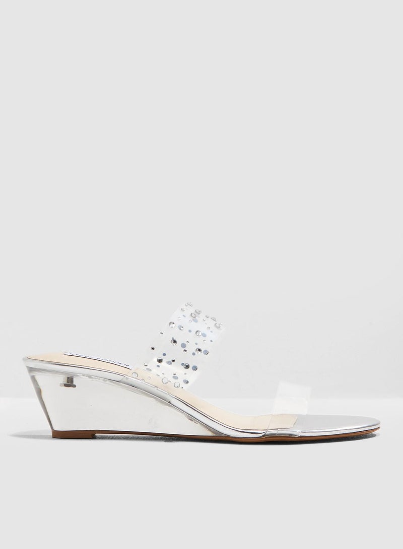 Vana Wedge Sandal-Silver