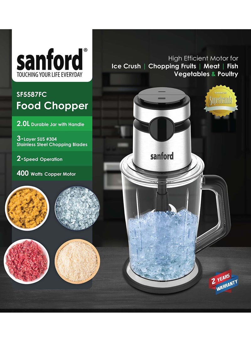 FOOD CHOPPER 2 L 400 W SF5587FC BS Grey