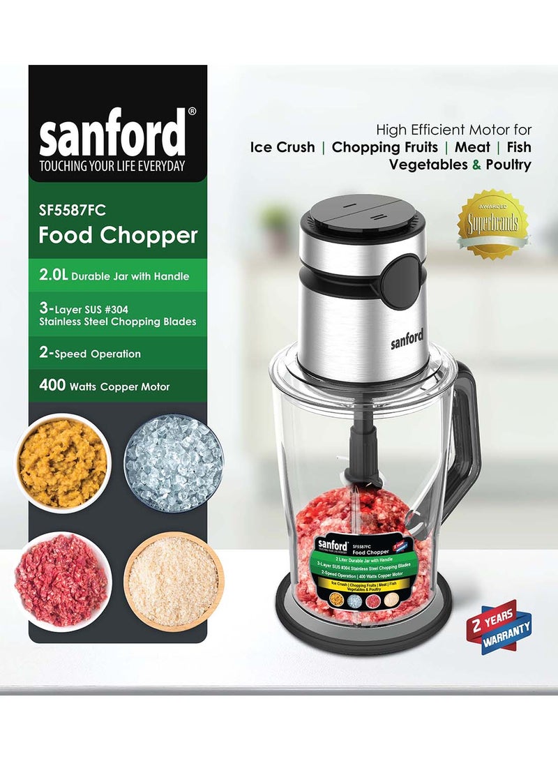 FOOD CHOPPER 2 L 400 W SF5587FC BS Grey