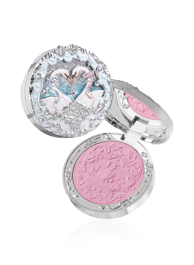 Swan Ballet Embossed Blush, Flocked Mist Embossed Cheek, Inflated Color, Matte, Classic Makeup - 5g (03 Silky Ribbon)