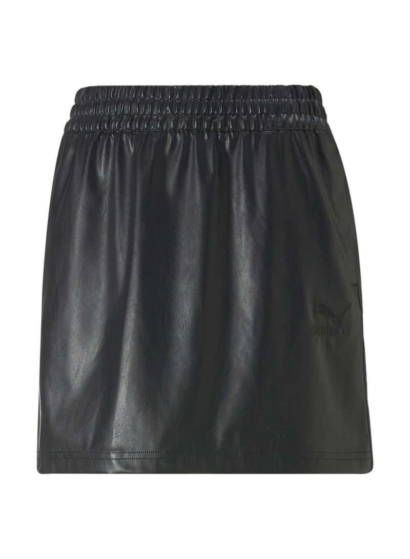 T7 Womens Synthetic Mini Skirt